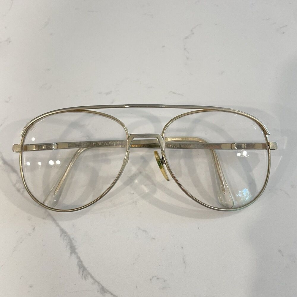 Vintage AO Safety Aviator Glasses 145-Z87